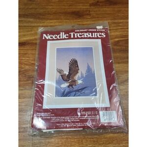 Needle Treasures 'Eagle at Twilight' 12" x 16" Cross‎ Stitch Kit #02556 *SEALED*